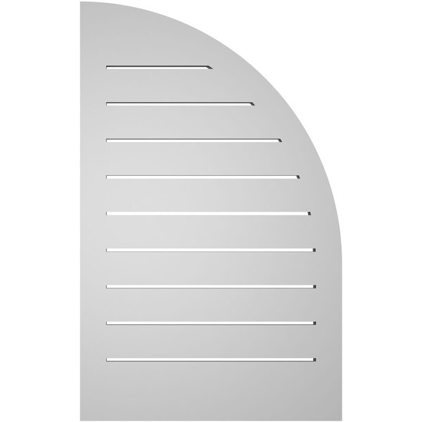 Ekena Millwork Quarter Round Top Left Surface Mount PVC Gable Vent w/ 2"W x 2"P Brickmould Sill Frame, 20"W x 32"H - GVPQL20X3203SF