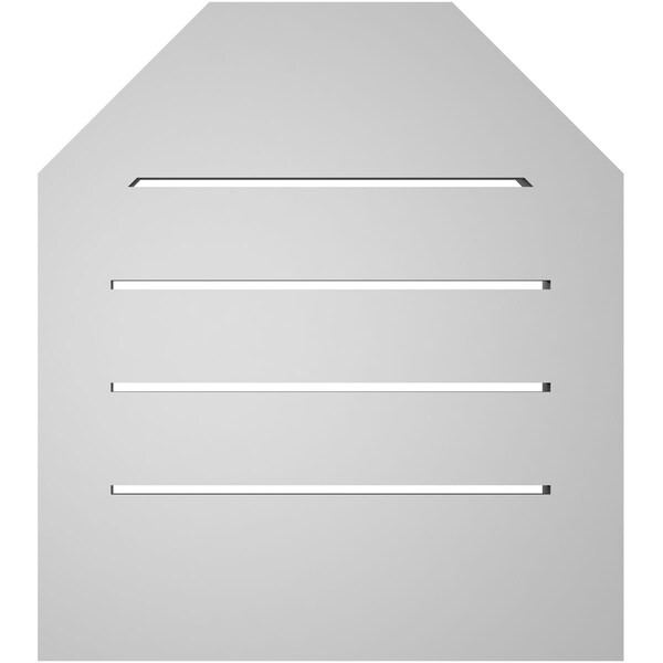 Ekena Millwork Octagonal Top Surface Mount PVC Gable Vent w/ 2"W x 1-1/2"P Brickmould Frame, 16"W x 18"H - GVPOT16X1802SF