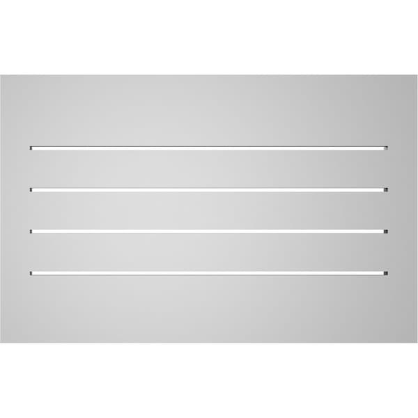 Ekena Millwork Vertical Surface Mount PVC Gable Vent: Functional, w/ 2"W x 1-1/2"P Brickmould Frame, 28"W x 18"H - GVPVE28X1802SF
