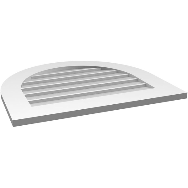 Ekena Millwork Round Top Surface Mount PVC Gable Vent: Non-Functional, w/ 3-1/2"W x 1"P Standard Frame, 28"W x 24"H - GVPRT28X2401SN