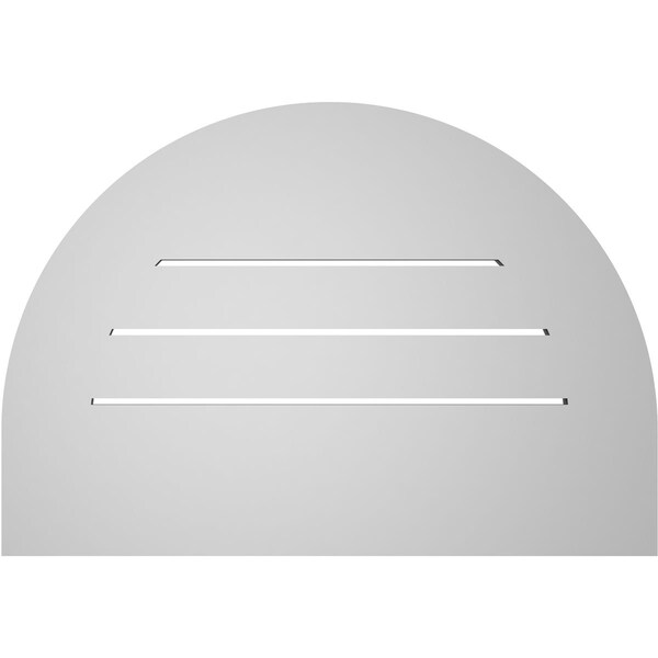 Ekena Millwork Round Top Surface Mount PVC Gable Vent: Functional, w/ 3-1/2"W x 1"P Standard Frame, 26"W x 18"H - GVPRT26X1801SF