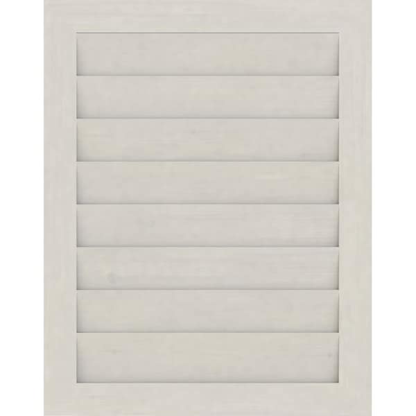 Ekena Millwork Vertical Gable Vent Primed, Non-Functional, Pine Gable Vent w/ Decorative Face Frame, 36"W x 32"H - GVWVE36X3202SDPPI