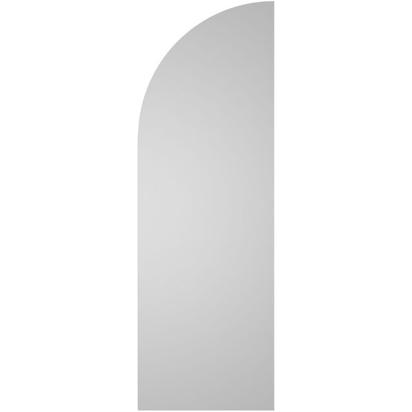 Ekena Millwork Quarter Round Top Right Surface Mount PVC Gable Vent w/ 2"W x 1-1/2"P Brickmould Frame, 14"W x 42"H - GVPQR14X4202SN