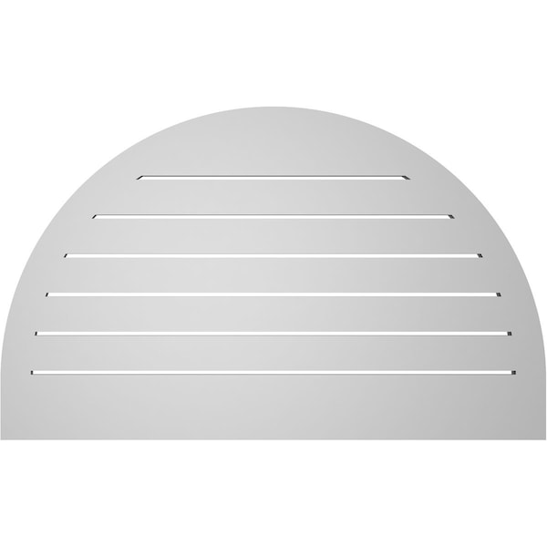 Ekena Millwork Round Top Surface Mount PVC Gable Vent: Functional, w/ 2"W x 2"P Brickmould Sill Frame, 36"W x 22"H - GVPRT36X2203SF