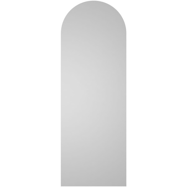 Ekena Millwork Round Top Surface Mount PVC Gable Vent w/ 2"W x 1-1/2"P Brickmould Frame, 12"W x 34"H - GVPRT12X3402SN