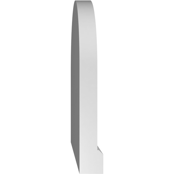 Ekena Millwork Round Top Surface Mount PVC Gable Vent w/ 2"W x 2"P Brickmould Sill Frame, 14"W x 16"H - GVPRT14X1603SN