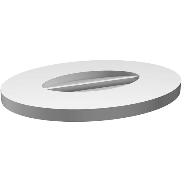 Ekena Millwork Diamond Surface Mount PVC Gable Vent: Non-Functional, w/ 2"W x 1-1/2"P Brickmould Frame, 42"W x 42"H - GVPDI42X4202SN