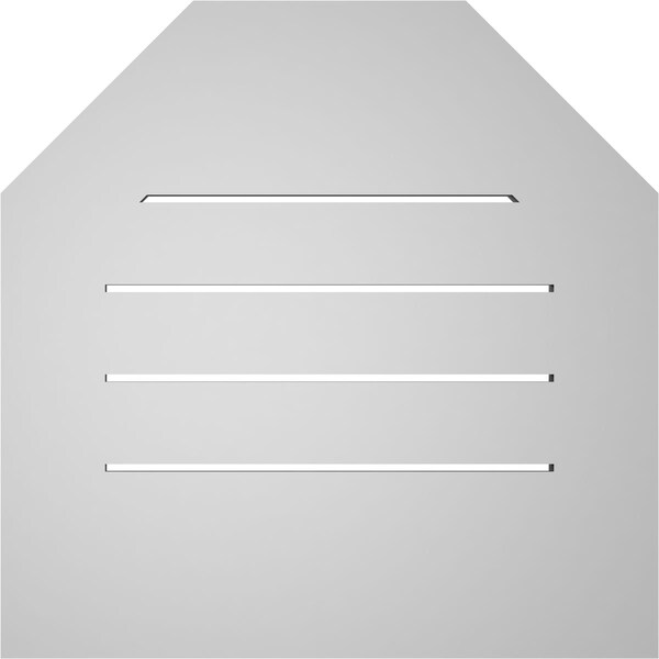 Ekena Millwork Octagonal Top Surface Mount PVC Gable Vent: Functional, w/ 3-1/2"W x 1"P Standard Frame, 22"W x 22"H - GVPOT22X2201SF