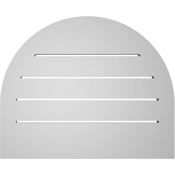 Ekena Millwork Round Top Surface Mount PVC Gable Vent: Functional, w/ 2"W x 2"P Brickmould Sill Frame, 22"W x 18"H - GVPRT22X1803SF