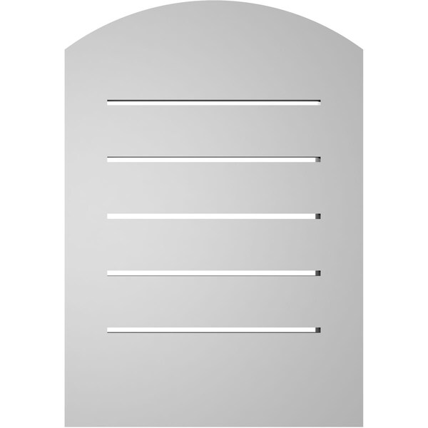 Ekena Millwork Arch Top Surface Mount PVC Gable Vent w/ 2"W x 2"P Brickmould Sill Frame, 14"W x 18"H - GVPAR14X1803SN
