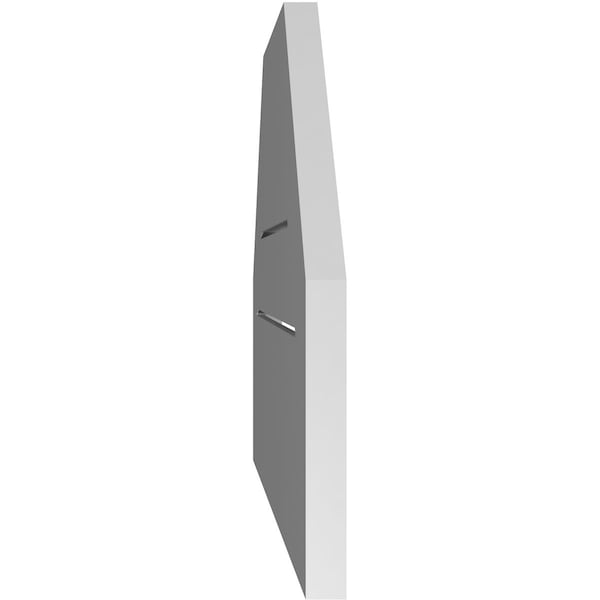 Ekena Millwork Octagonal Top Surface Mount PVC Gable Vent: Functional, w/ 3-1/2"W x 1"P Standard Frame, 28"W x 16"H - GVPOT28X1601SF