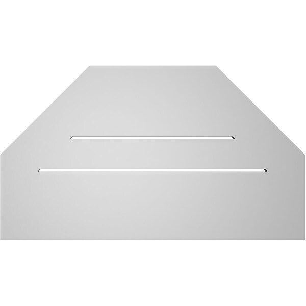 Ekena Millwork Octagonal Top Surface Mount PVC Gable Vent: Functional, w/ 3-1/2"W x 1"P Standard Frame, 28"W x 16"H - GVPOT28X1601SF