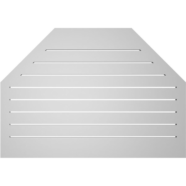 Ekena Millwork Octagonal Top Surface Mount PVC Gable Vent w/ 2"W x 1-1/2"P Brickmould Frame, 40"W x 28"H - GVPOT40X2802SF