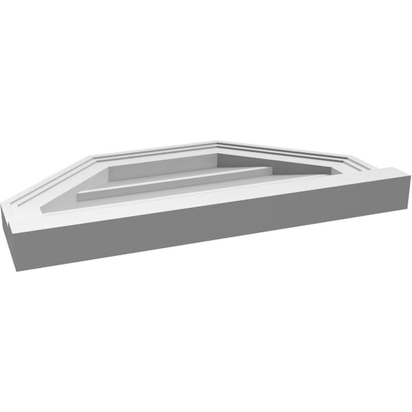 Ekena Millwork Octagonal Top Surface Mount PVC Gable Vent w/ 2"W x 2"P Brickmould Sill Frame, 22"W x 12"H - GVPOT22X1203SN