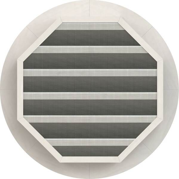 Ekena Millwork Round Gable Vent, Functional, Western Red Cedar Gable Vent w/ Brick Mould Face Frame, 20"W x 20"H - GVWRO20X2000SFPWR