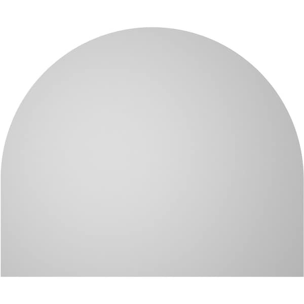 Ekena Millwork Round Top Surface Mount PVC Gable Vent: Non-Functional, w/ 3-1/2"W x 1"P Standard Frame, 34"W x 28"H - GVPRT34X2801SN