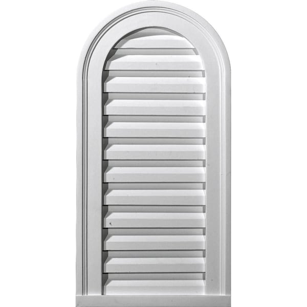 Ekena Millwork Cathedral Urethane Gable Vent Louver, Functional, 18"W x 25"H - GVCA18X25F