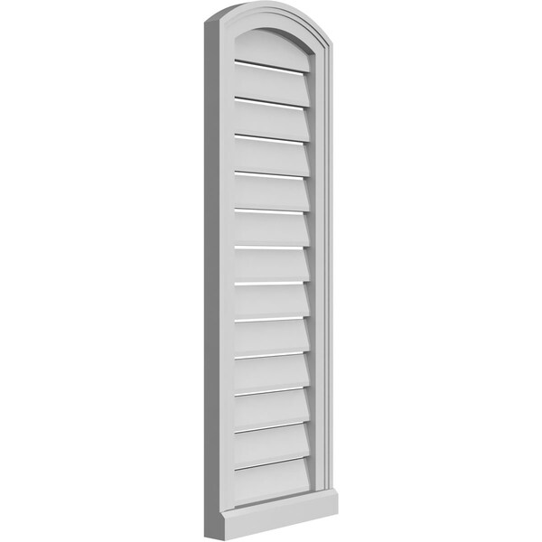 Ekena Millwork Arch Top Surface Mount PVC Gable Vent w/ 2"W x 2"P Brickmould Sill Frame, 14"W x 38"H - GVPAR14X3803SN