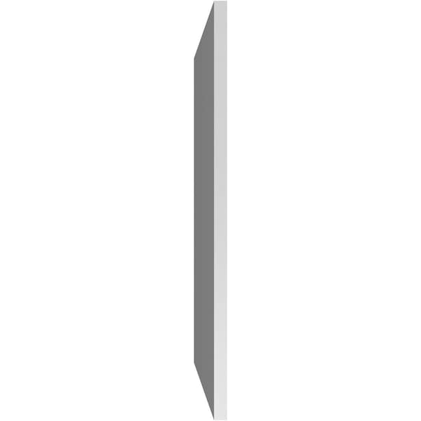 Ekena Millwork Vertical Surface Mount PVC Gable Vent: Non-Functional, w/ 3-1/2"W x 1"P Standard Frame, 20"W x 32"H - GVPVE20X3201SN