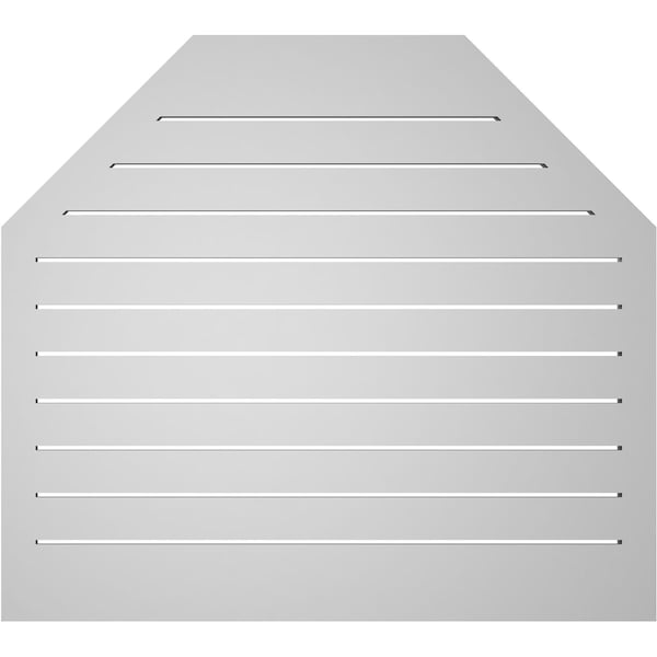 Ekena Millwork Octagonal Top Surface Mount PVC Gable Vent w/ 2"W x 1-1/2"P Brickmould Frame, 38"W x 34"H - GVPOT38X3402SF