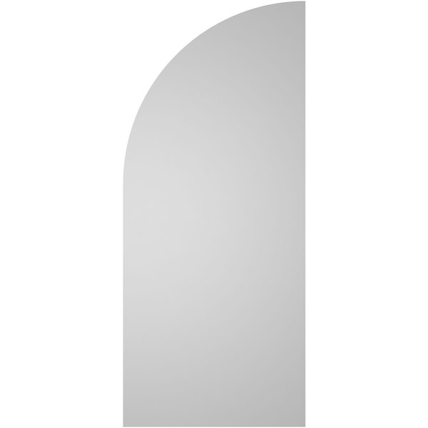 Ekena Millwork Quarter Round Top Right Surface Mount PVC Gable Vent w/ 3-1/2"W x 1"P Standard Frame, 12"W x 28"H - GVPQR12X2801SN