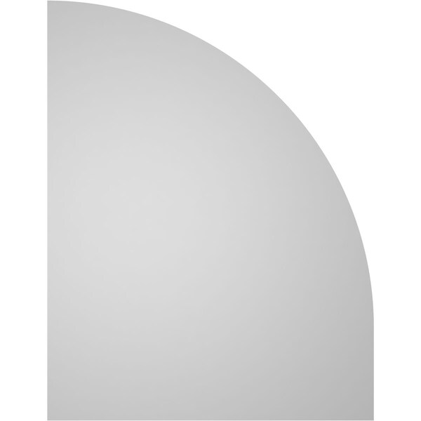 Ekena Millwork Quarter Round Top Left Surface Mount PVC Gable Vent w/ 2"W x 1-1/2"P Brickmould Frame, 14"W x 18"H - GVPQL14X1802SN
