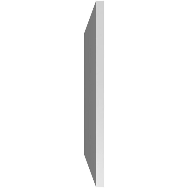 Ekena Millwork Vertical Surface Mount PVC Gable Vent: Non-Functional, w/ 3-1/2"W x 1"P Standard Frame, 24"W x 24"H - GVPVE24X2401SN