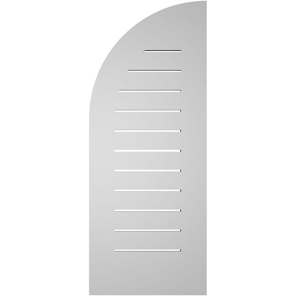 Ekena Millwork Quarter Round Top Right Surface Mount PVC Gable Vent w/ 3-1/2"W x 1"P Standard Frame, 16"W x 40"H - GVPQR16X4001SF