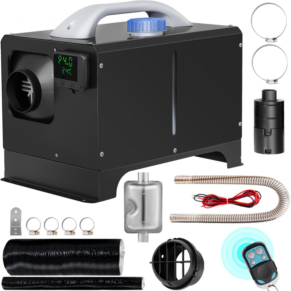 VEVOR Diesel Air Heater 8KW, All in One 12V Truck Heater, Parking Heater with Black LCD, Remote Control, Fast Heating Diesel Heater for RV Truck, Boat, Bus, Car Trailer, Motorhomes - ZDJRQXHK8KWXKHYJ1V0