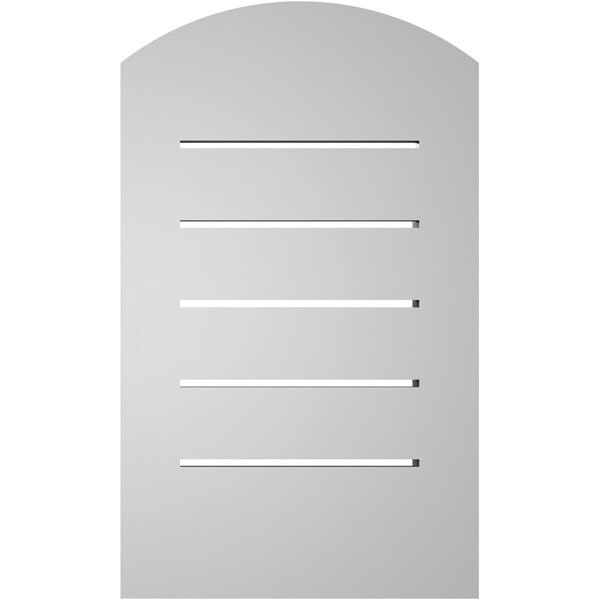 Ekena Millwork Arch Top Surface Mount PVC Gable Vent: Non-Functional, w/2"W x 1-1/2"P Brickmould Frame, 12"W x 18"H - GVPAR12X1802SN
