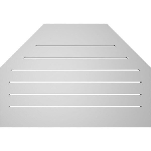 Ekena Millwork Octagonal Top Surface Mount PVC Gable Vent w/ 2"W x 2"P Brickmould Sill Frame, 32"W x 22"H - GVPOT32X2203SF