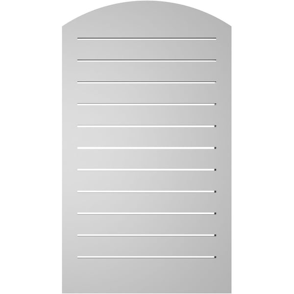 Ekena Millwork Arch Top Surface Mount PVC Gable Vent: Non-Functional, w/2"W x 1-1/2"P Brickmould Frame, 22"W x 36"H - GVPAR22X3602SN