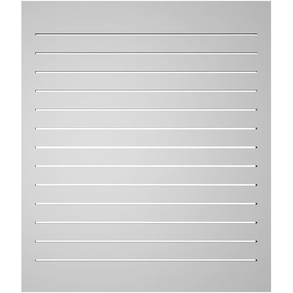 Ekena Millwork Vertical Surface Mount PVC Gable Vent: Functional, w/ 2"W x 2"P Brickmould Sill Frame, 36"W x 42"H - GVPVE36X4203SF