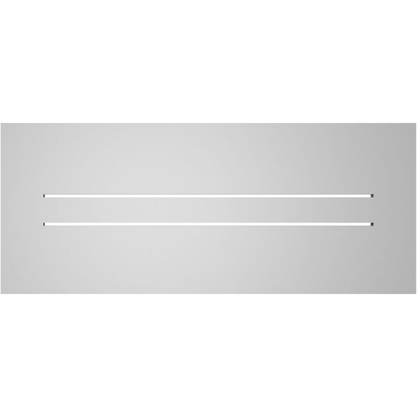 Ekena Millwork Vertical Surface Mount PVC Gable Vent: Functional, w/ 3-1/2"W x 1"P Standard Frame, 34"W x 14"H - GVPVE34X1401SF