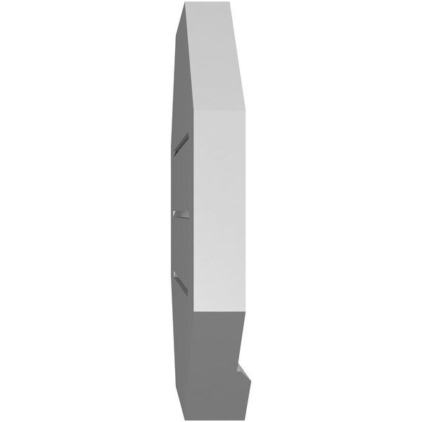 Ekena Millwork Octagonal Surface Mount PVC Gable Vent: Functional, w/ 2"W x 2"P Brickmould Sill Frame, 14"W x 14"H - GVPOC14X1403SF
