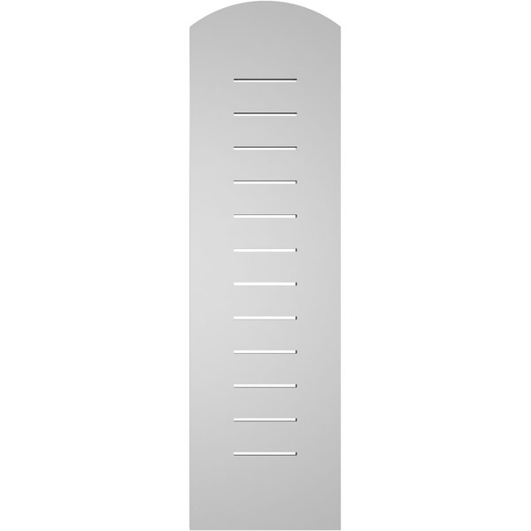 Ekena Millwork Arch Top Surface Mount PVC Gable Vent: Non-Functional, w/ 3-1/2"W x 1"P Standard Frame, 12"W x 40"H - GVPAR12X4001SN