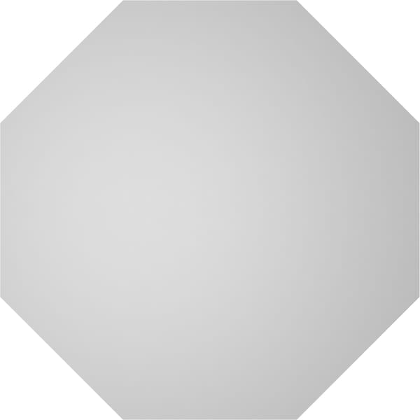 Ekena Millwork Octagonal Surface Mount PVC Gable Vent: Non-Functional, w/ 3-1/2"W x 1"P Standard Frame, 30"W x 30"H - GVPOC30X3001SN