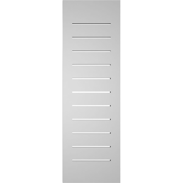 Ekena Millwork Vertical Surface Mount PVC Gable Vent: Functional, w/ 2"W x 1-1/2"P Brickmould Frame, 12"W x 38"H - GVPVE12X3802SF