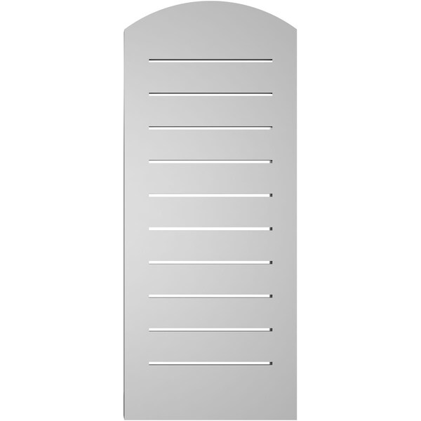 Ekena Millwork Arch Top Surface Mount PVC Gable Vent w/ 2"W x 2"P Brickmould Sill Frame, 14"W x 32"H - GVPAR14X3203SN