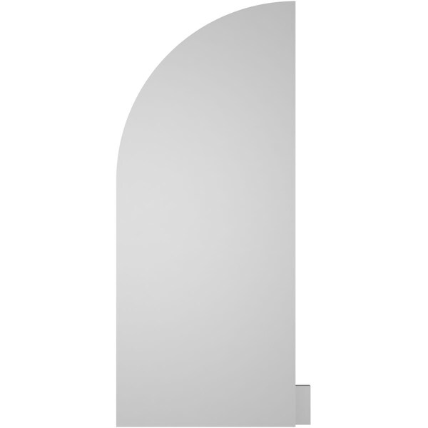 Ekena Millwork Quarter Round Top Right Surface Mount PVC Gable Vent w/ 2"W x 2"P Brickmould Sill Frame, 16"W x 38"H - GVPQR16X3803SN