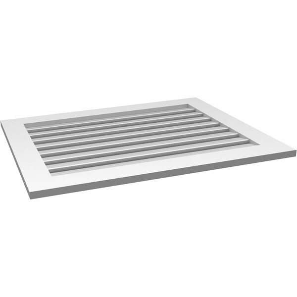 Ekena Millwork Vertical Surface Mount PVC Gable Vent: Functional, w/ 3-1/2"W x 1"P Standard Frame, 38"W x 30"H - GVPVE38X3001SF