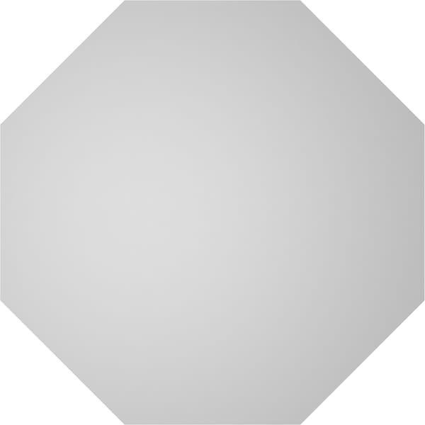 Ekena Millwork Octagonal Surface Mount PVC Gable Vent w/ 2"W x 1-1/2"P Brickmould Frame, 42"W x 42"H - GVPOC42X4202SN