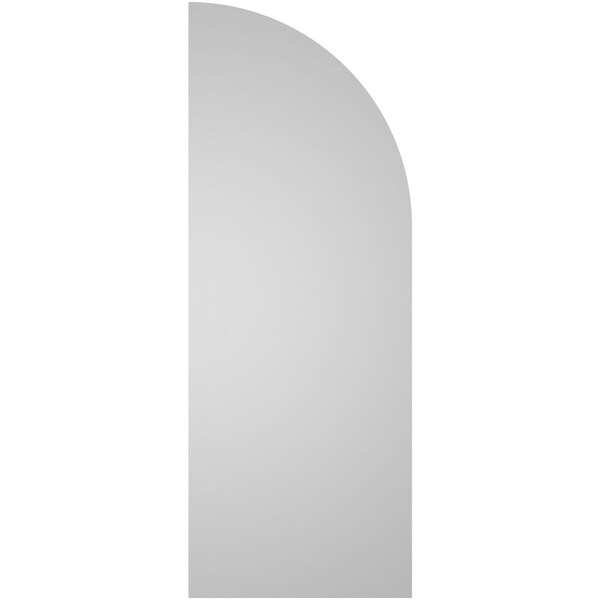 Ekena Millwork Quarter Round Top Left Surface Mount PVC Gable Vent w/ 2"W x 1-1/2"P Brickmould Frame, 12"W x 32"H - GVPQL12X3202SN