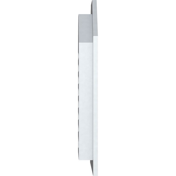 Ekena Millwork Octagonal Top Gable Vent Functional, PVC Gable Vent w/ 1" x 4" Flat Trim Frame, 16"W x 22"H - GVPOT16X2201FUN