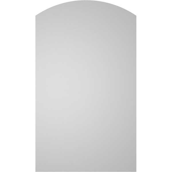 Ekena Millwork Arch Top Surface Mount PVC Gable Vent: Functional, w/ 3-1/2"W x 1"P Standard Frame, 20"W x 34"H - GVPAR20X3401SF