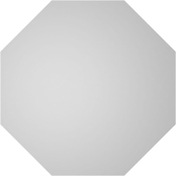 Ekena Millwork Octagonal Surface Mount PVC Gable Vent w/ 2"W x 1-1/2"P Brickmould Frame, 18"W x 18"H - GVPOC18X1802SN