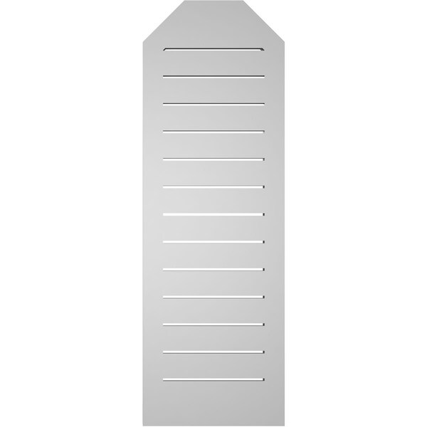 Ekena Millwork Octagonal Top Surface Mount PVC Gable Vent w/ 2"W x 2"P Brickmould Sill Frame, 14"W x 42"H - GVPOT14X4203SF
