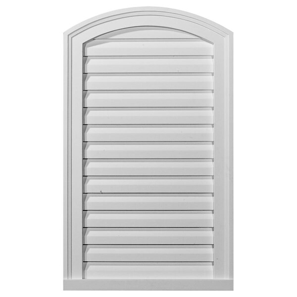 Ekena Millwork Eyebrow Urethane Gable Vent Louver, Non-Functional, 18"W x 26"H - GVEY18X26D