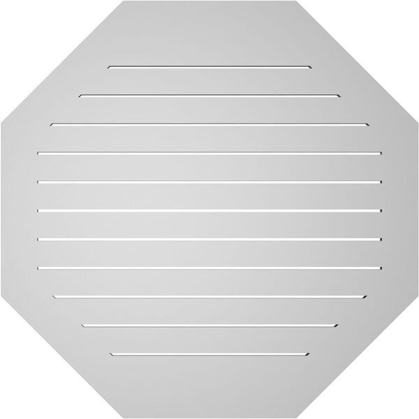 Ekena Millwork Octagonal Surface Mount PVC Gable Vent: Functional, w/ 3-1/2"W x 1"P Standard Frame, 40"W x 40"H - GVPOC40X4001SF