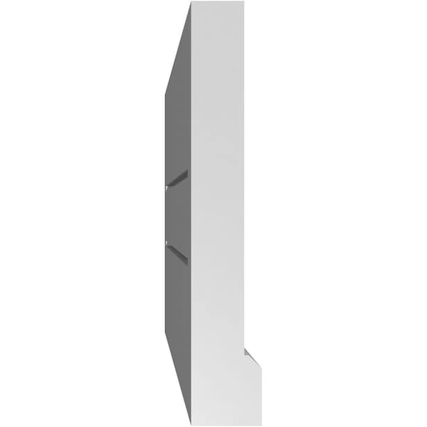 Ekena Millwork Vertical Surface Mount PVC Gable Vent: Functional, w/ 2"W x 2"P Brickmould Sill Frame, 26"W x 12"H - GVPVE26X1203SF